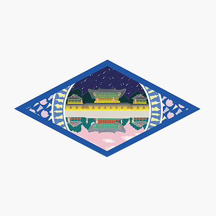 동궁과 월지 리사이클 스카프 (마름모)