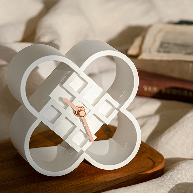Lotus Pattern Desk Clock
