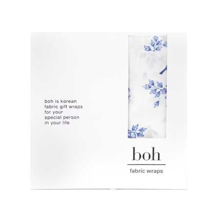 홑겹 보자기 화조도 블루