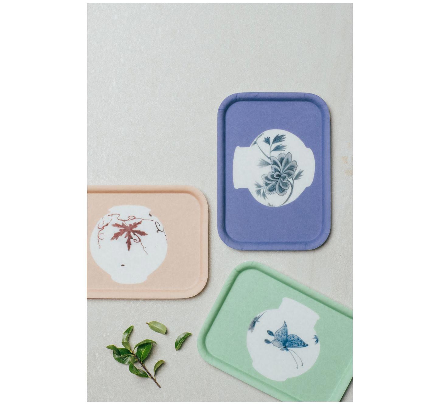 Peony Pattern Jar Tray (Purple)