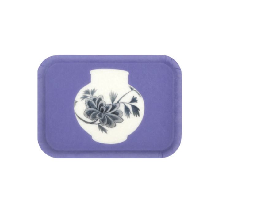 Peony Pattern Jar Tray (Purple)