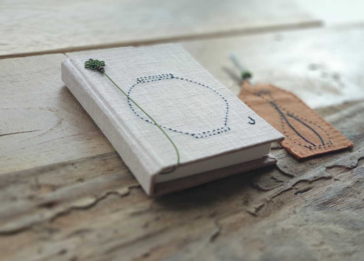 Moon Jar Handmade Notebook & Bookmark Set (Winter Edition)